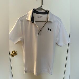Under Armour Men's Polo Shirt in White and Black